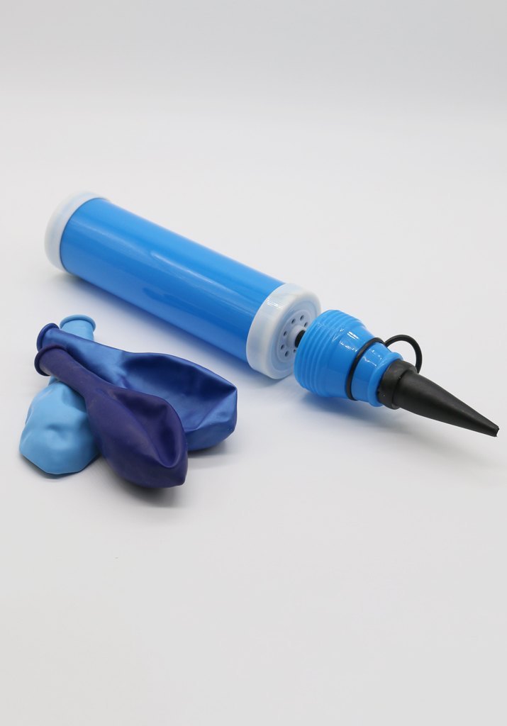 Inflador de globos manual color azul
