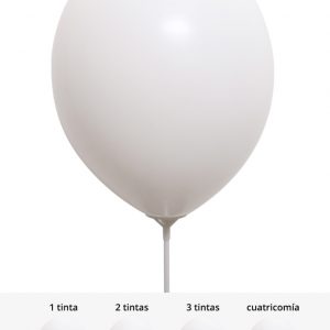 Globos pastel color nieve