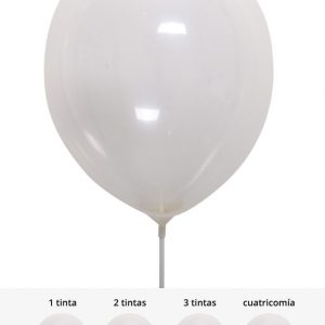 Globos semi transparentes color hielo